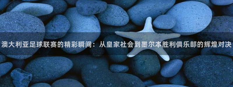 51视频在线直播nba：澳大利亚足球联赛的精彩瞬间：从皇家社会到墨尔本胜利俱乐部的辉煌对决